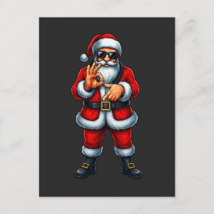 Cartão Postal Seis Sete 6 7 Meme Papai Noel Natal