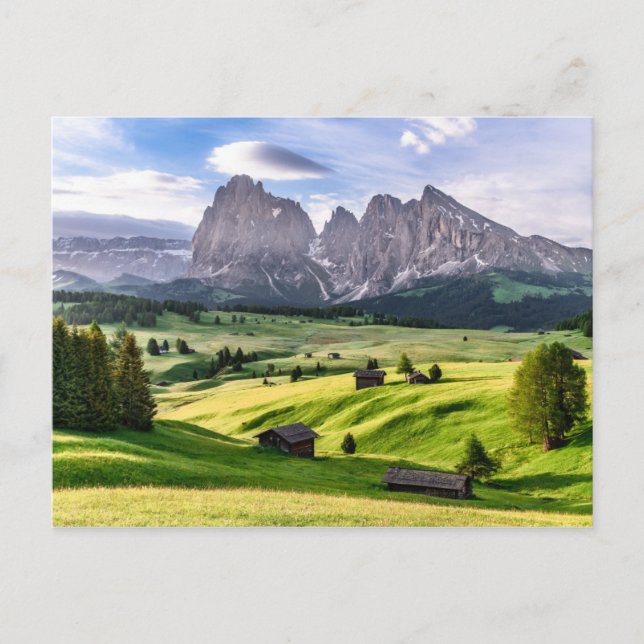 Cartão Postal Seiser Alm | Dolomite Alps, Itália (Frente)
