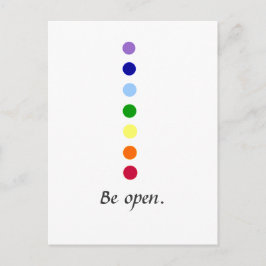 Cartão Postal Seja aberto - Simples Design Chakra
