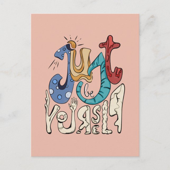 Cartão Postal Seja Bravo, Seja Você: Seja Você Mesmo - Autoamor (Frente)