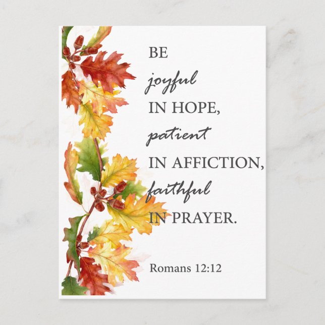 Cartão Postal Seja esperançoso (Frente)