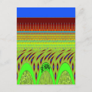 Cartão Postal Seja feliz Bolinhas Colorida Motif Gift