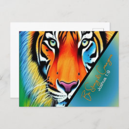 Cartão Postal Seja forte e corajosa fé cristã