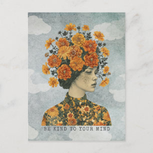 Cartão Postal Seja gentil com sua mente