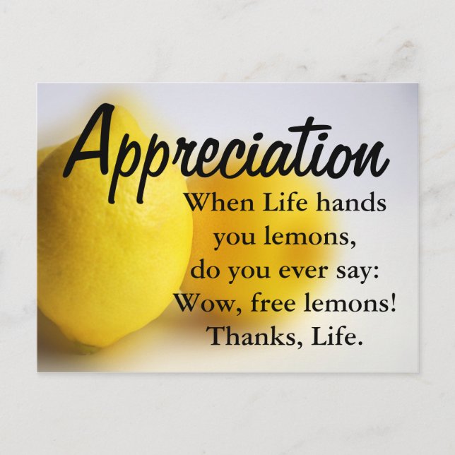 Cartão Postal Seja grato e conte suas bênçãos (Frente)