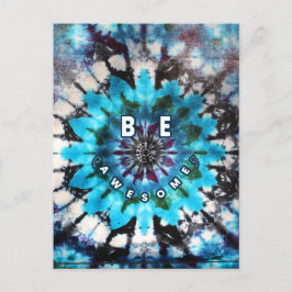 Cartão Postal Seja Incrível Tie Dye Design