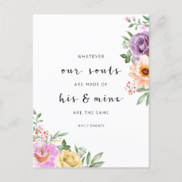 Cartão Postal Seja o que forem nossas almas, Emily Bronte