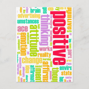 Cartão Postal Seja Positivo! Fique Positivo!