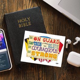 Cartão Postal Seja um cartão-postal Inspiracional de blindagem f