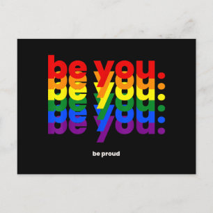 Cartão Postal Seja você Orgulho LGBTQ Orgulho Arco-Íris Lésbica