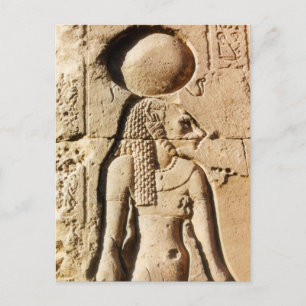 Cartão Postal Sekhmet Lioness Hieroglyphic