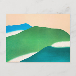 Cartão Postal Sekka - Montanhas Verdes, pintura de arte fina,