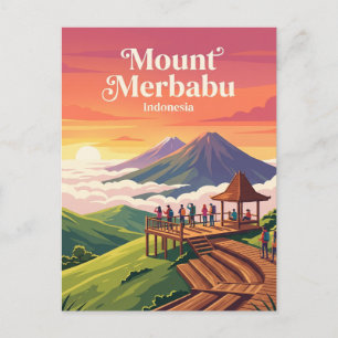 Cartão Postal Selasar Pagi no Monte Merbabu Indonésia