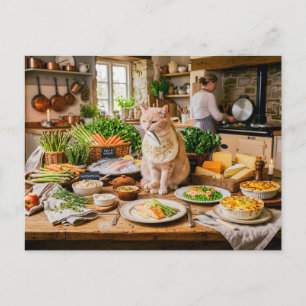 Cartão Postal Seleção de Cozinha Gourmet Fresca