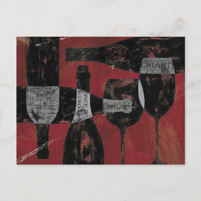 Cartão Postal Seleção de vinho (Frente)