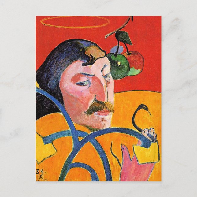 Cartão Postal Self-Portrait with Halo and Snake (Frente)