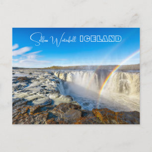 Cartão Postal Selfoss Waterfall, Islândia