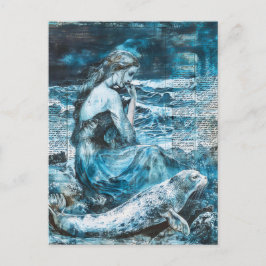 Cartão Postal Selkie Foca Celta Metamórfica