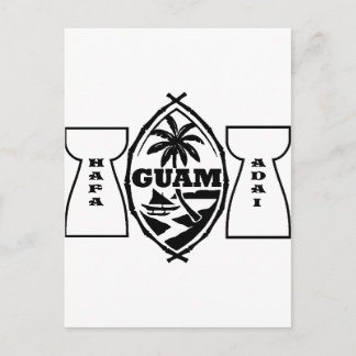 Cartão Postal Selo de Guam com pedras de latte