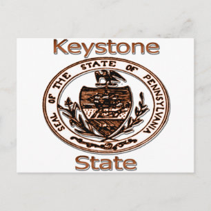 Cartão Postal Selo do Estado de Keystone da Pensilvânia