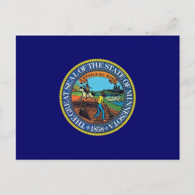 Cartão Postal Selo do Estado de Minnesota (Frente)