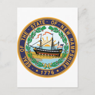 Cartão Postal Selo do Estado de New Hampshire