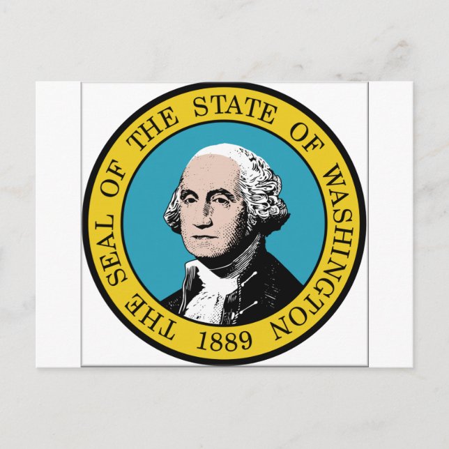 Cartão Postal Selo do Estado de Washington (Frente)