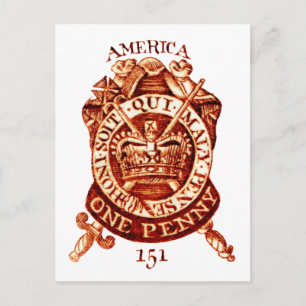 Cartão Postal Selo Fiscal Americano de 1765