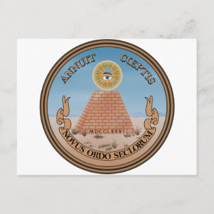 Cartão Postal Selo Grande dos EUA Anverso (Reverso) Lateral