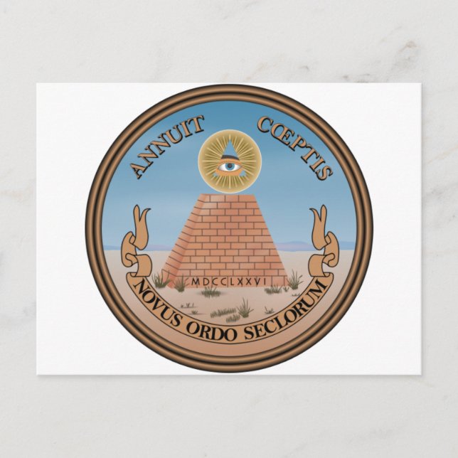 Cartão Postal Selo Grande dos EUA Anverso (Reverso) Lateral (Frente)