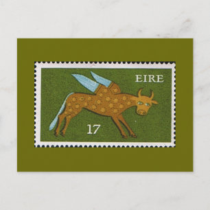 Cartão Postal Selo Postal Decimal da Irlanda 1974