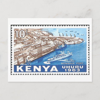 Cartão Postal Selo Vintage do Quênia dos anos 1960
