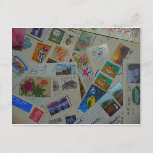 Cartão Postal selos