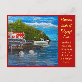 Cartão Postal Selos em Telegraph Cove, BC Canadá.
