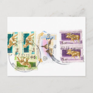 Cartão Postal Selos russos