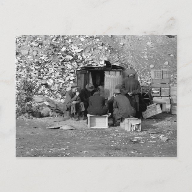 Cartão Postal Sem-abrigo e desempregados 1938 (Frente)