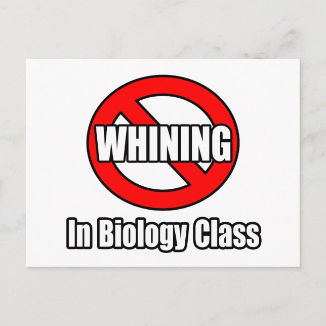 Cartão Postal Sem Choro Na Aula De Biologia (Frente)