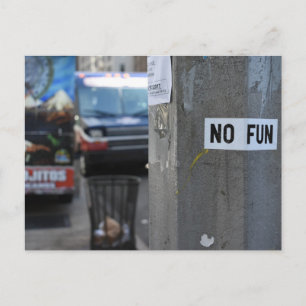 Cartão Postal SEM DIVERSÃO Grafite de pólipos Fotografia Urbana 