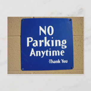 Cartão Postal Sem Estacionamento Obrigado