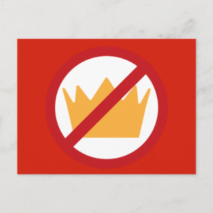 Cartão Postal SEM KINGS! Anti-Trump Red