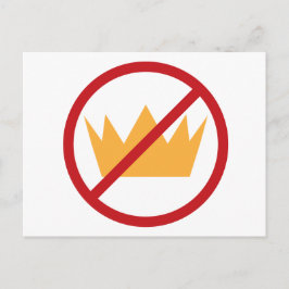 Cartão Postal SEM KINGS! Cartão-postal Azul Anti-Trump