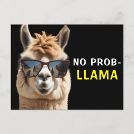Cartão Postal Sem Prob-Llama Legal Alpaca com óculos Sunitas Eng