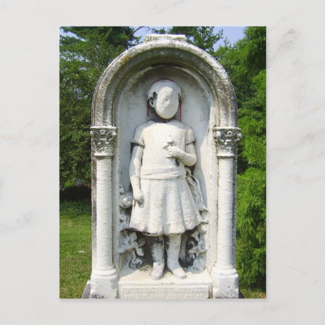 Cartão Postal Sem rosto entre os campos do cartão-postal do mort (Frente)