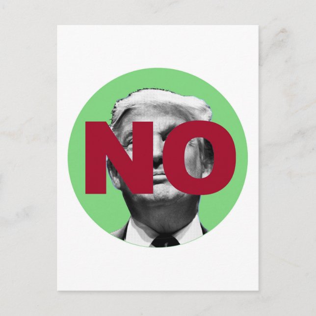 Cartão Postal Sem Trump (Verde e Vermelho) (Frente)
