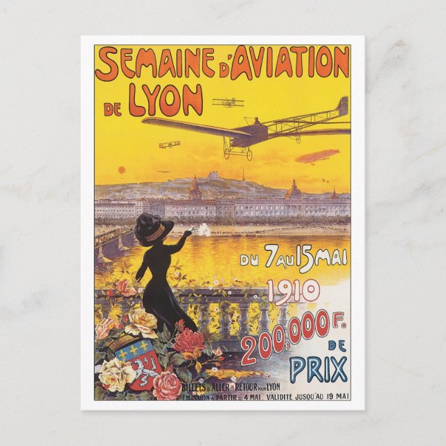 Cartão Postal Semaine D' Aviation de Lyon (Frente)