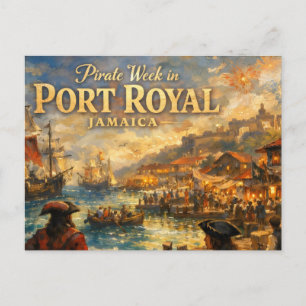 Cartão Postal Semana pirata em port royal
