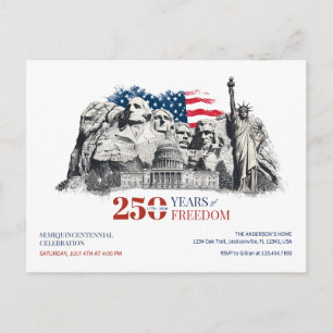 Cartão Postal Semiquincentenário da América 250 Anos de Liberdad