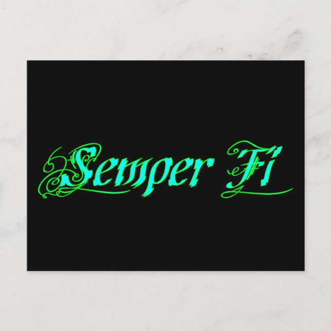 Cartão Postal Semper Fi (Frente)