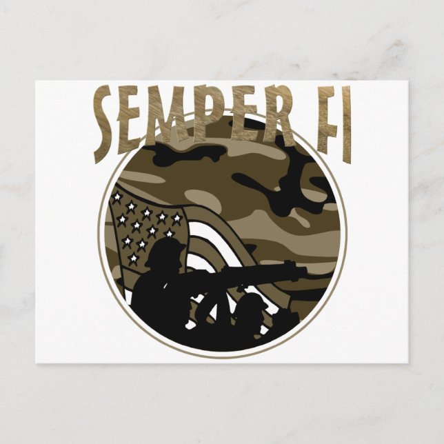 Cartão Postal Semper Fi (Frente)