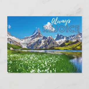 Cartão Postal Sempre alegre a visão cênica da Montanha Suíça